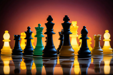国际象棋棋子特写