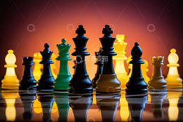 国际象棋棋子特写