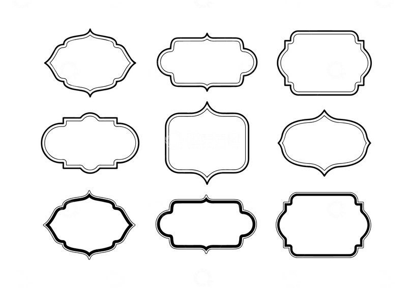 源文件下载【趣麦麦图】简约线条装饰框设计素材