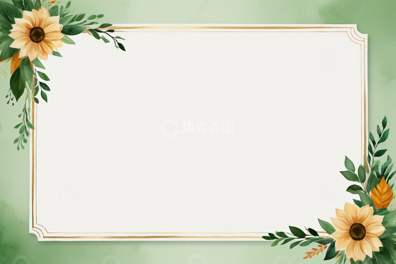 高清大图下载【趣麦麦图】花卉装饰边框背景