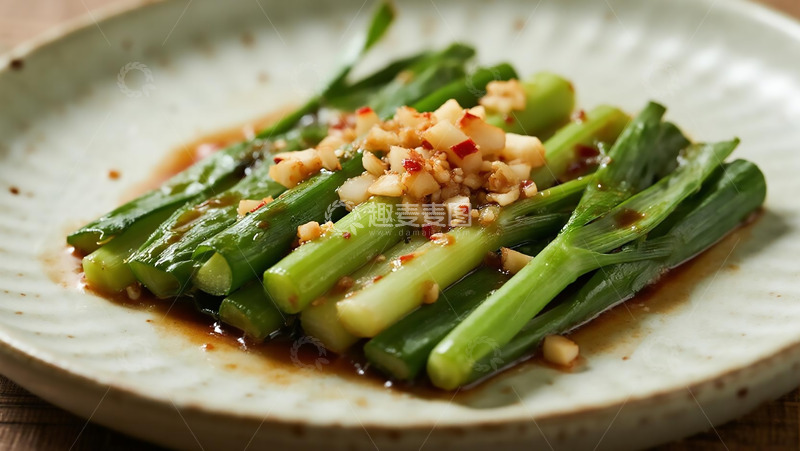 高清大图下载【趣麦麦图】美食烧烤之韭菜时蔬