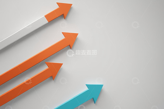 多色箭头向上排列素材