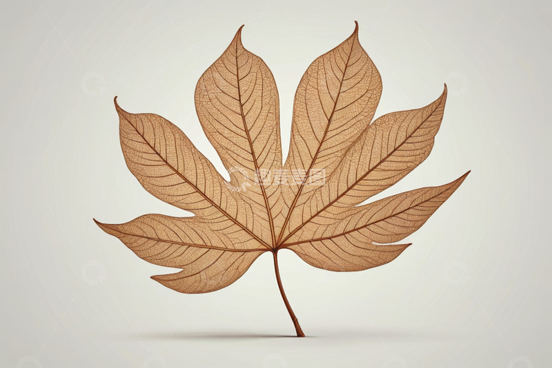 高清大图下载【趣麦麦图】单枚枯叶特写