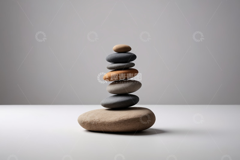 高清大图下载【趣麦麦图】堆叠平衡的石头静物