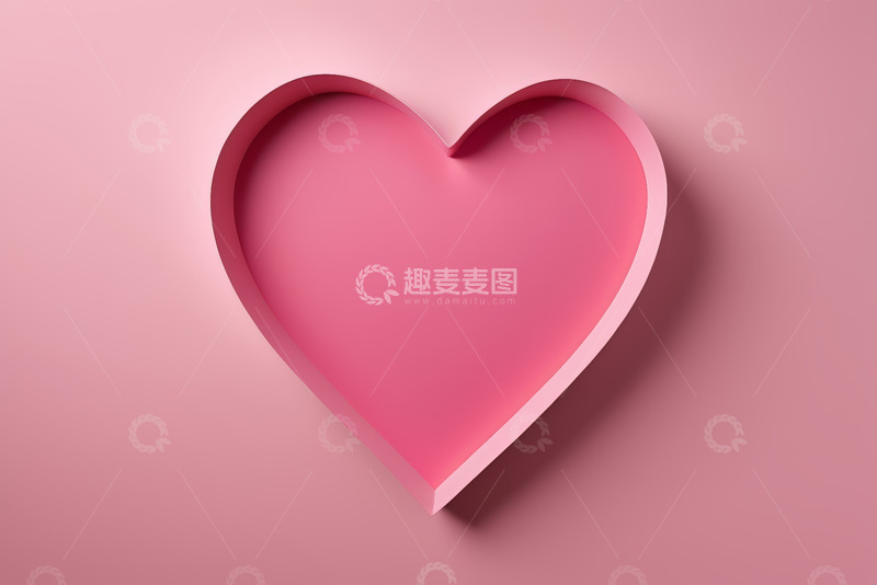 高清大图下载【趣麦麦图】粉色心形图案背景素材