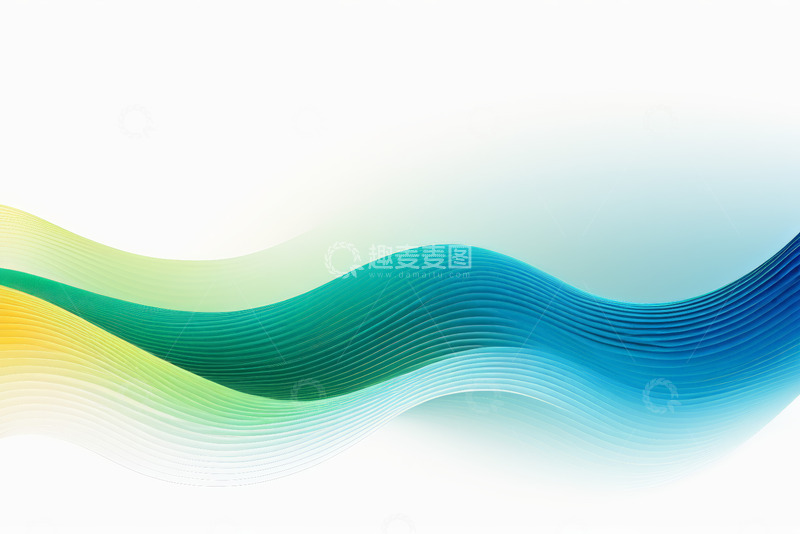 高清大图下载【趣麦麦图】彩色波浪线条抽象背景