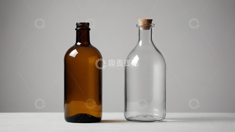 高清大图下载【趣麦麦图】两个玻璃瓶静物展示