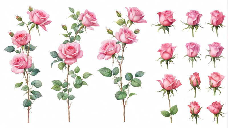 高清大图下载【趣麦麦图】粉色玫瑰花素材