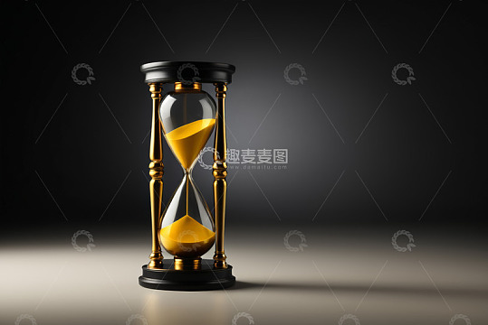 黑色底座金色沙漏静物