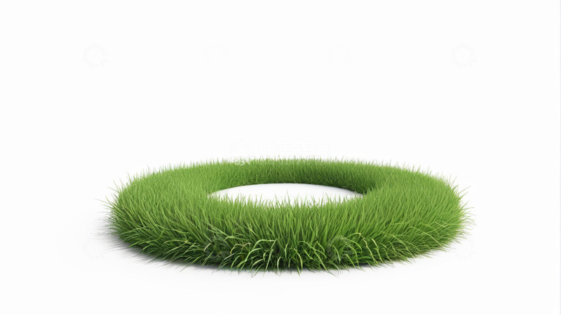 高清大图下载【趣麦麦图】环形绿草3D模型