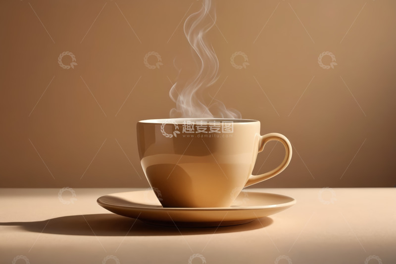 高清大图下载【趣麦麦图】热气腾腾的咖啡杯特写