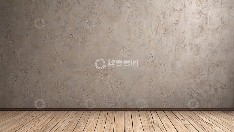室内木质地板与纹理墙面