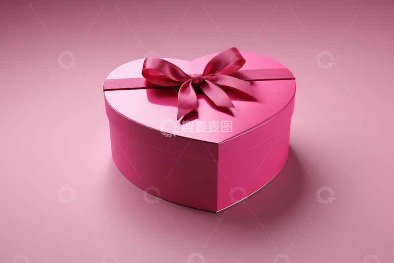 高清大图下载【趣麦麦图】心形粉色礼物盒