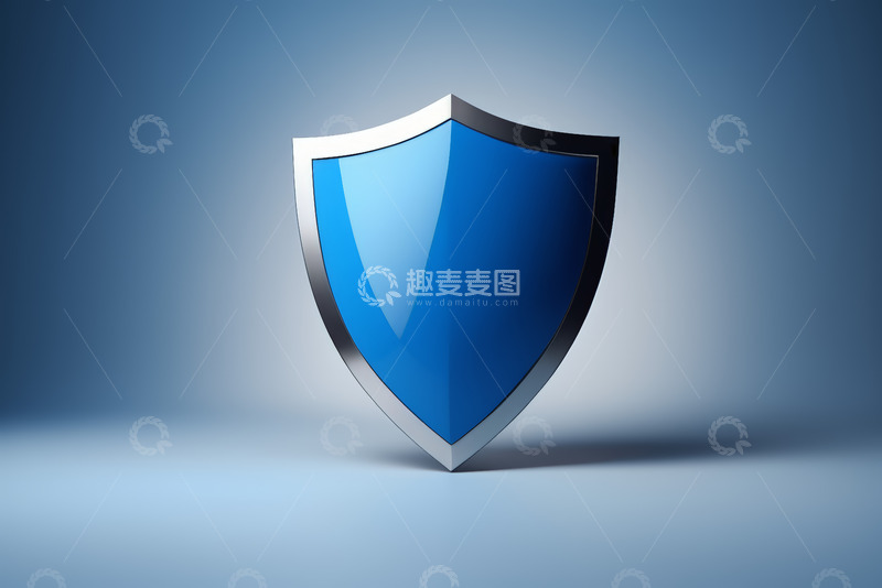 高清大图下载【趣麦麦图】蓝色盾牌图标