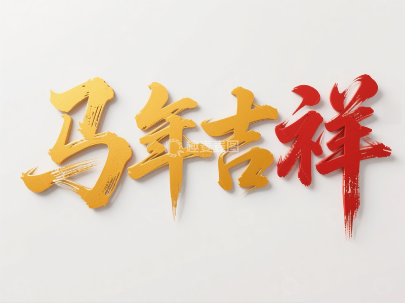 高清大图下载【趣麦麦图】马年 书法字体设计