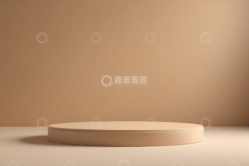 高清大图下载【趣麦麦图】米色圆形展示台