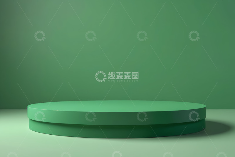 高清大图下载【趣麦麦图】绿色圆形展示台场景