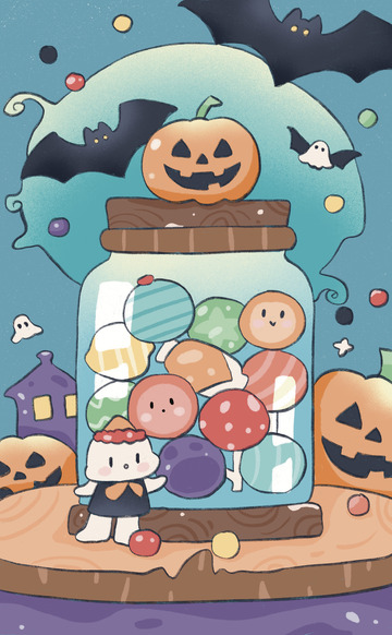 万圣节小插图海报