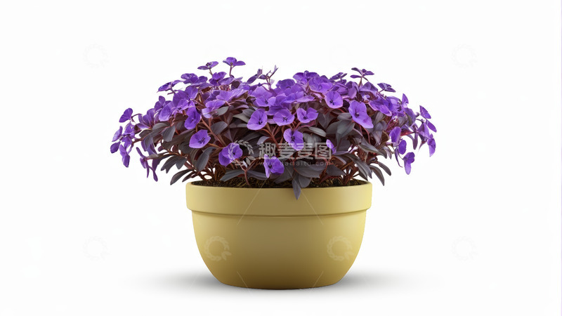 高清大图下载【趣麦麦图】盆栽紫色花卉特写