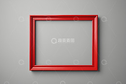 灰色背景上的红色相框