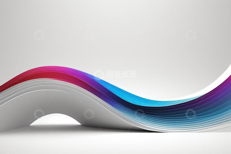 高清大图下载【趣麦麦图】彩色波浪艺术背景素材