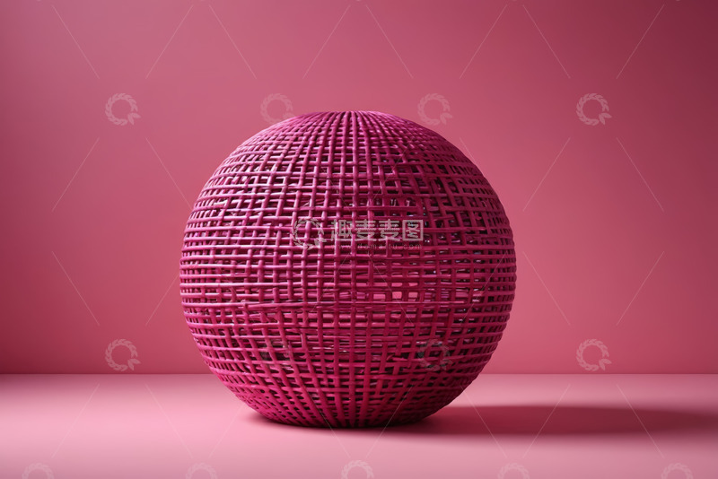 高清大图下载【趣麦麦图】粉红色编织球体静物素材