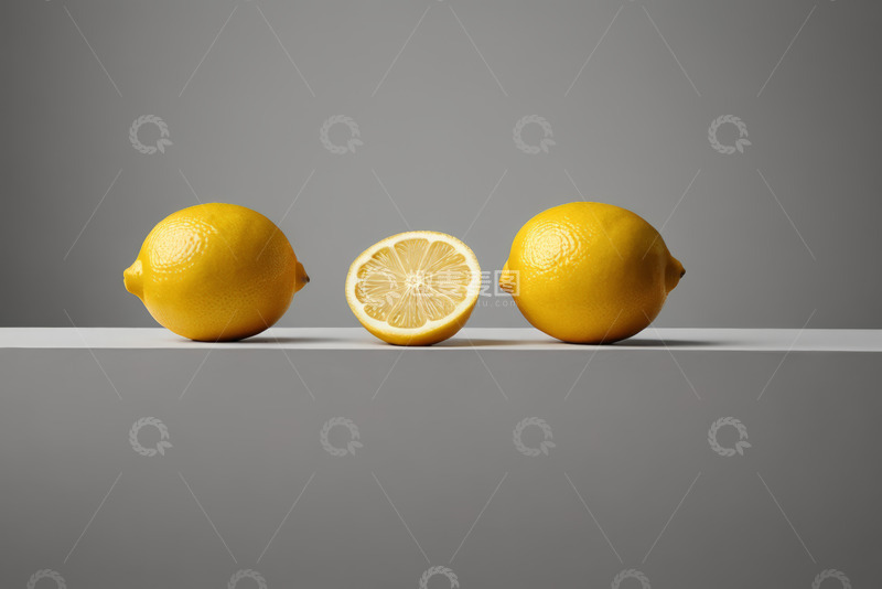 高清大图下载【趣麦麦图】三个柠檬静物展示