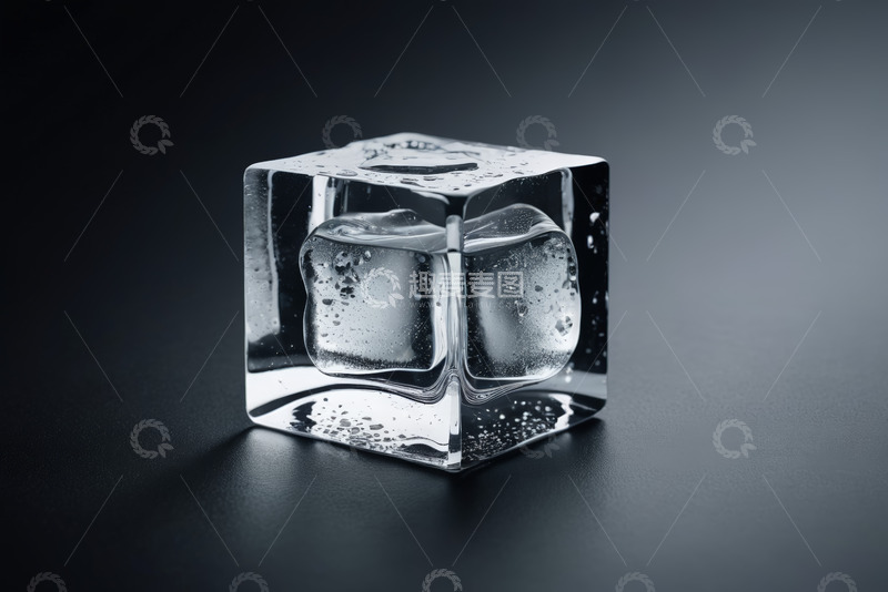 高清大图下载【趣麦麦图】透明冰块特写静物素材