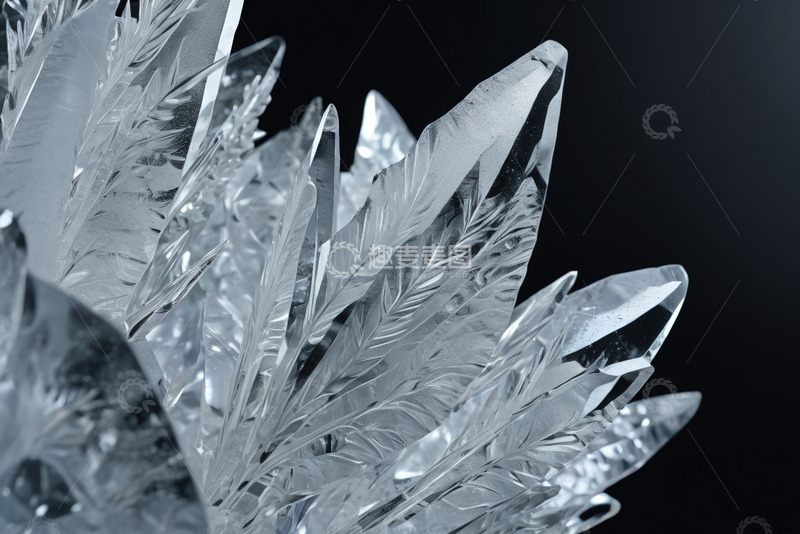 高清大图下载【趣麦麦图】透明水晶晶体微距特写