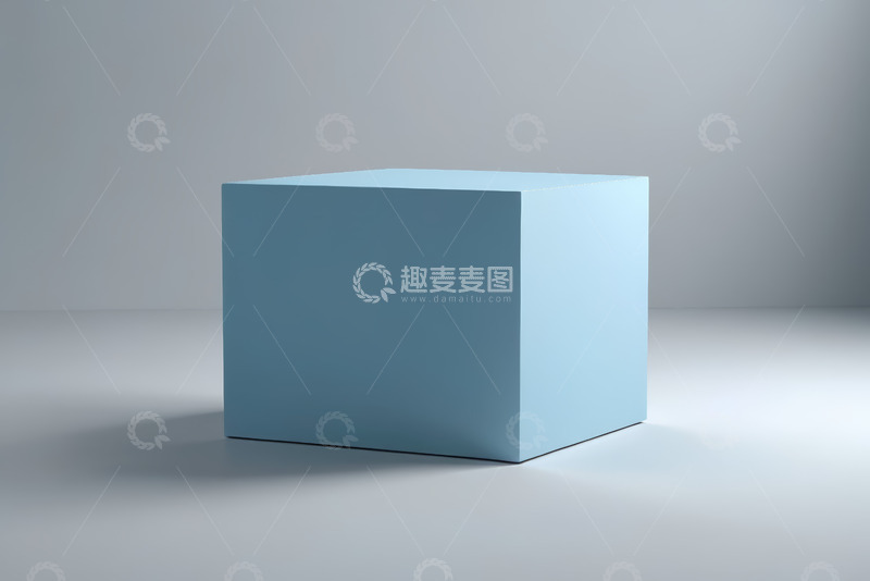 高清大图下载【趣麦麦图】浅蓝色立方体素材