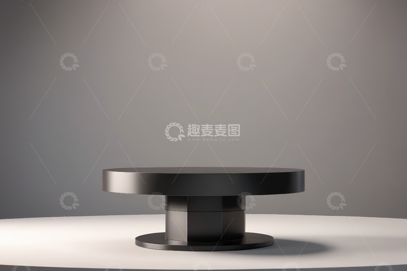 高清大图下载【趣麦麦图】黑色圆形桌子展示图