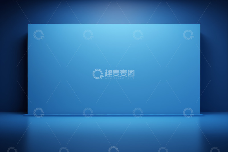 高清大图下载【趣麦麦图】蓝色背景展示板