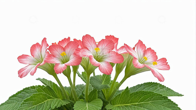 粉色花卉绿植特写