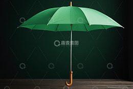 绿色雨伞静物展示