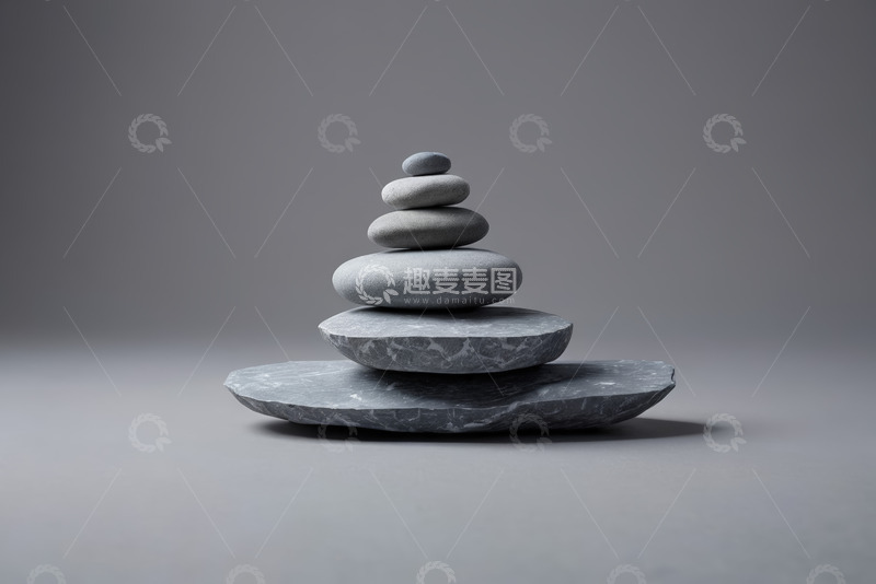 高清大图下载【趣麦麦图】堆叠平衡的石头静物