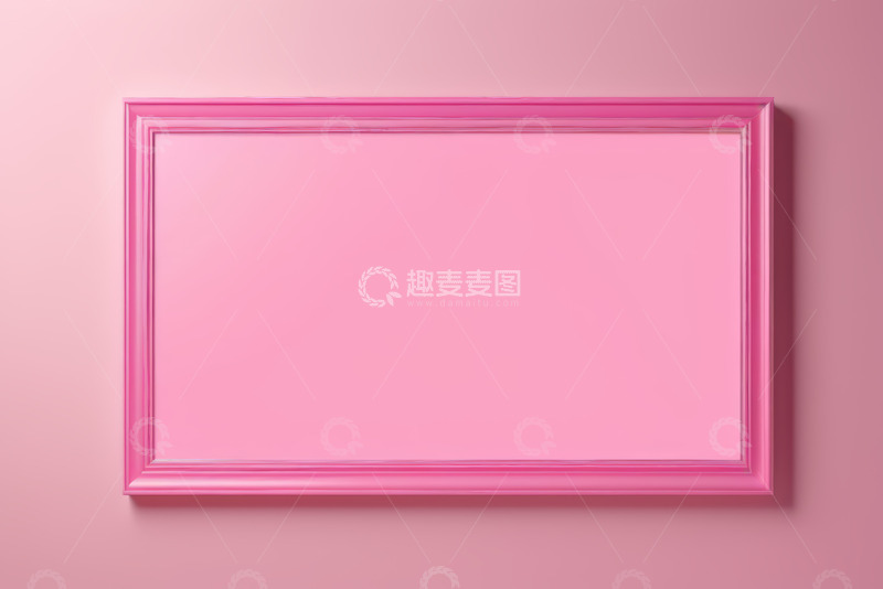 高清大图下载【趣麦麦图】粉色墙面装饰画框