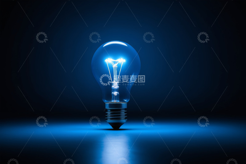 高清大图下载【趣麦麦图】发光灯泡特写