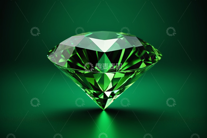高清大图下载【趣麦麦图】绿色钻石特写