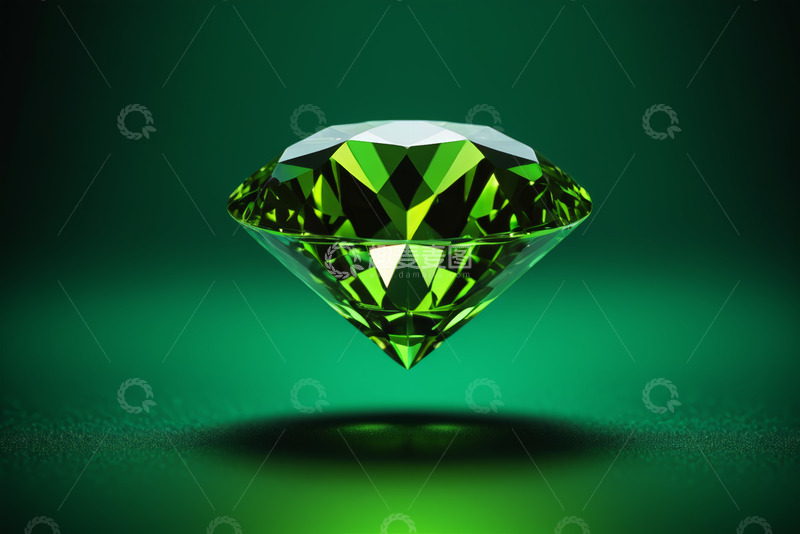 高清大图下载【趣麦麦图】绿色钻石特写