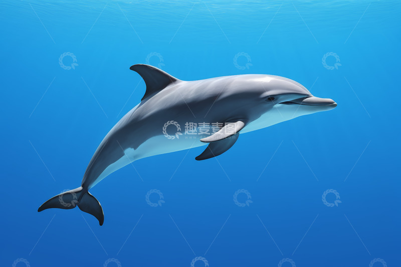 高清大图下载【趣麦麦图】海洋中游泳的海豚