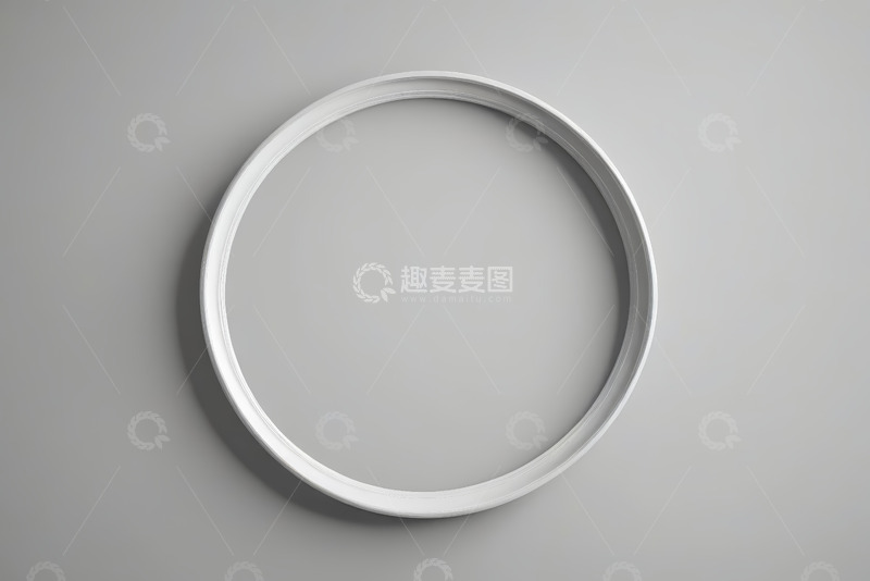 高清大图下载【趣麦麦图】白色圆形物体置于灰色背景