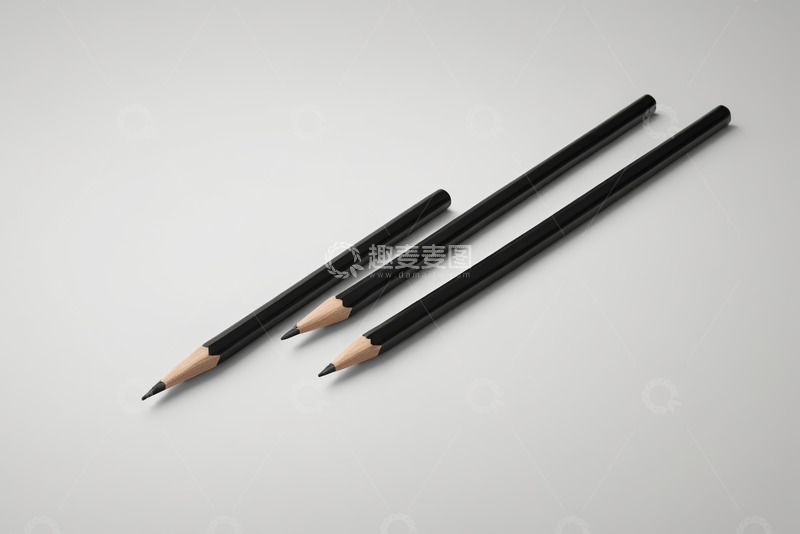 高清大图下载【趣麦麦图】黑色铅笔特写素材