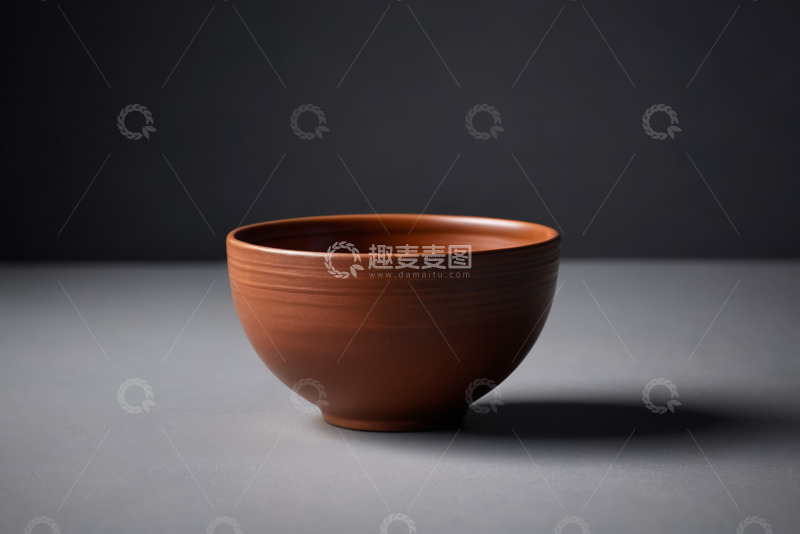 高清大图下载【趣麦麦图】棕色陶碗静物特写