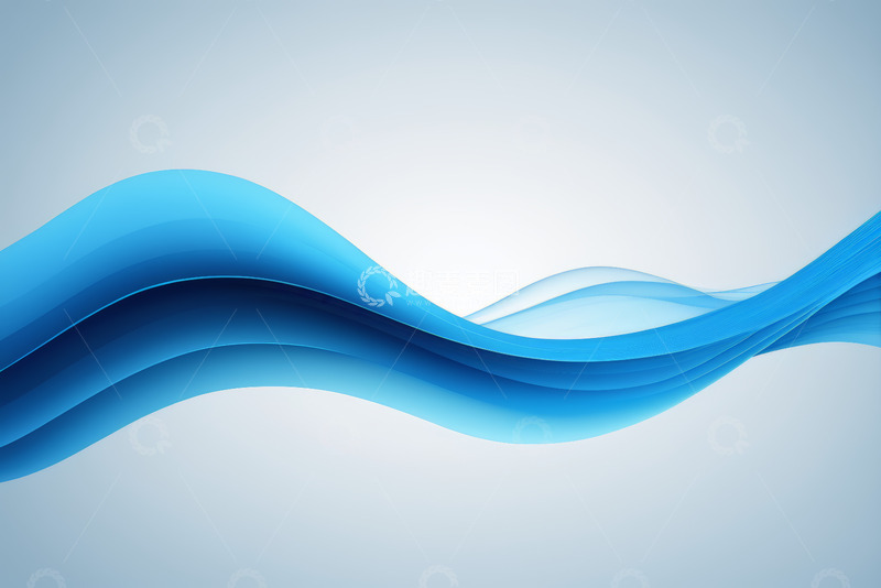 高清大图下载【趣麦麦图】蓝色波浪抽象背景图