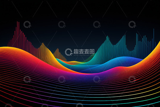 彩色抽象线条动态背景