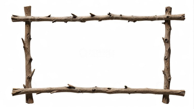 高清大图下载【趣麦麦图】白色背景木质框架