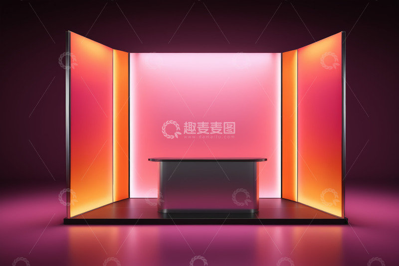 高清大图下载【趣麦麦图】现代光影展示台场景