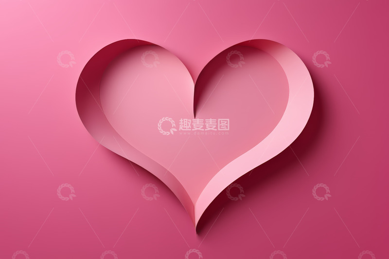 高清大图下载【趣麦麦图】粉色心形图案背景素材