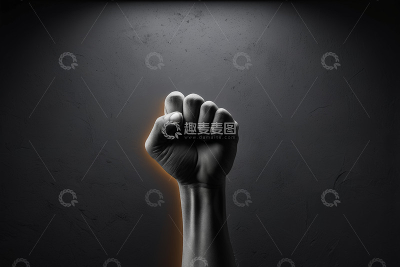 高清大图下载【趣麦麦图】握拳手势特写