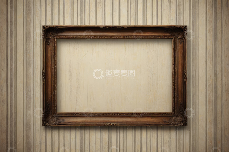 高清大图下载【趣麦麦图】墙上复古装饰画框架